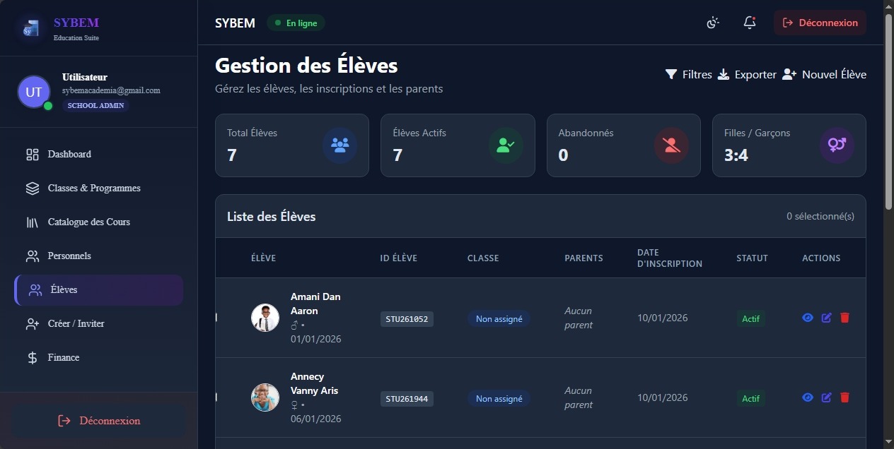 Interface Sybem Academia